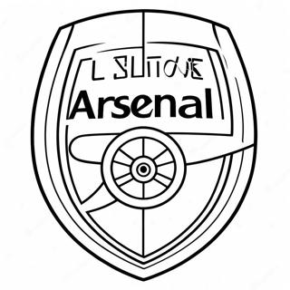 Arsenalin logo värityssivu | Arsenal värityssivu