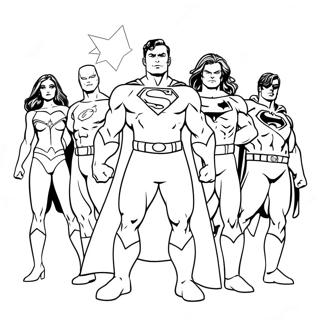 DC Supersankarit Värittämissivu | DC värityssivu