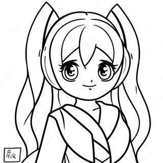 Miku värityssivu | Miku värityssivu