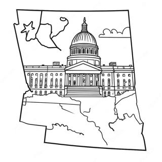 Missourin Osavaltion Ääriviivat Värittämissivu | Missouri värityssivu
