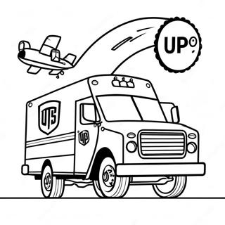 UPS-toimitusauton värityssivu | UPS värityssivu