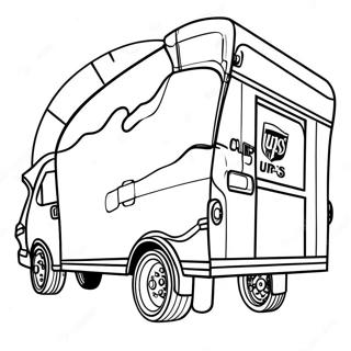 UPS-paketin toimitusvärityssivu | UPS värityssivu