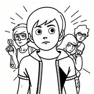 Scott Pilgrim vs. Maailma Värityssivu | Scott Pilgrim värityssivu