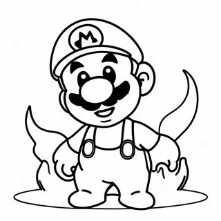 Tuli Mario värityssivu | Tuli Mario värityssivu