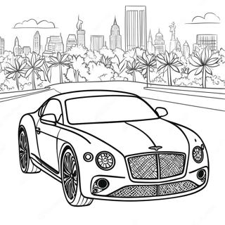 Bentley-luksusauto värityssivu | Bentley värityssivu
