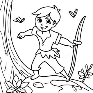 Peter Panin Värittämissivu | Peter Pan värityssivu