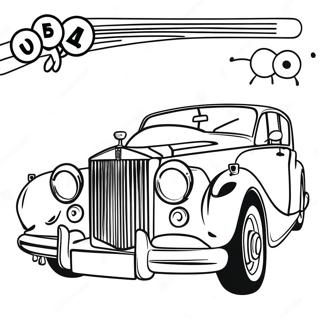 Klassinen Rolls Royce tyylikkäällä suunnittelulla -värityssivu | Rolls Royce värityssivu