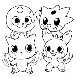 Söpöt Digimon Hahmot Värittämissivu | Digimon värityssivu