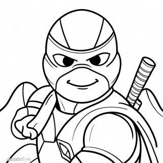 Raphael-ninja-kilpikonna värityssivu | Raphael värityssivu