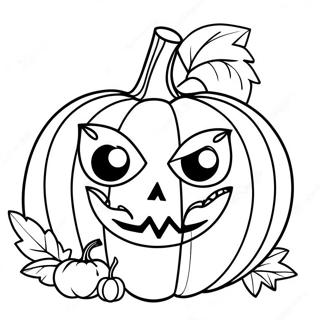 Kauhea Samhain-kurpitsa värityssivu | Samhain värityssivu