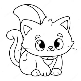 Leikkisä kissa Softpaws värityssivu | Kitty Softpaws värityssivu
