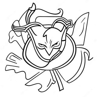 New Jersey Devilsin logo värityssivu | New Jersey Devils värityssivu