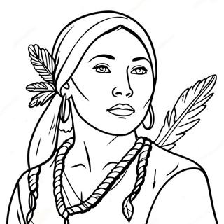 Sacagawea värityssivu | Sacagawea värityssivu