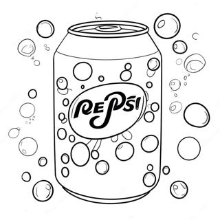 Pepsi-purkki kuplilla | Pepsi värityssivu