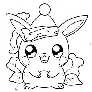 Pokemon Joulun Värittämissivu | Pokemon Joulua värityssivu