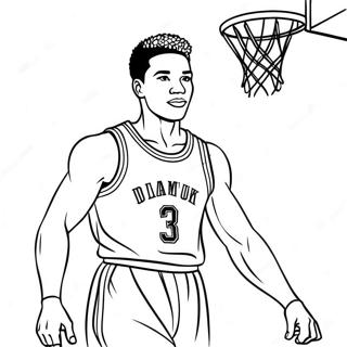 Slam Dunk Koripalloilija Värittämissivu | Slam Dunk värityssivu