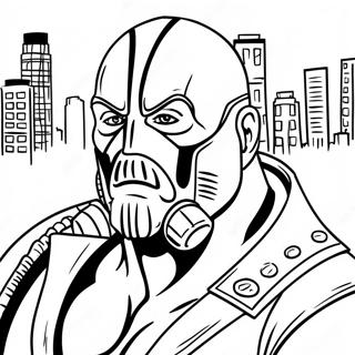 Bane Gotham Cityssä värityssivu | Bane värityssivu