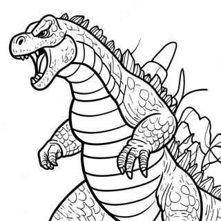 Godzilla 2000 karjuva värityssivu | Godzilla 2000 värityssivu