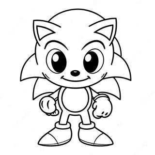 Sonic siili pelottavilla silmillä värityssivu | Monsteri Sonic värityssivu