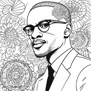 Malcolm X inspiroiva lainaus värityssivu | Malcolm X värityssivu