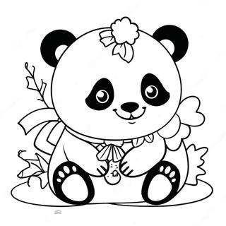 Joulupanda värityssivu | Joulu Panda värityssivu