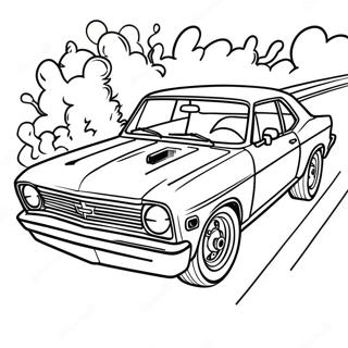 Chevy Nova kilpailutoiminta värityssivu | Chevy Nova värityssivu