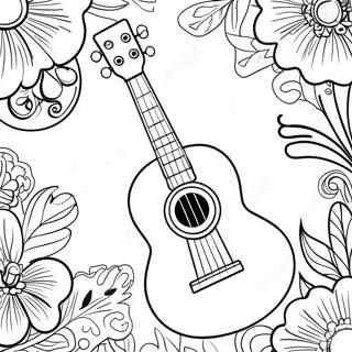 Ukulele Värittämissivu | Ukulele värityssivu