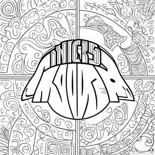 Knicks Logo Värittämissivu | Knicks värityssivu