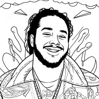 Post Malone värittämissivu | Post Malone värityssivu