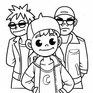 Gorillaz Värittämissivu | Gorillaz värityssivu