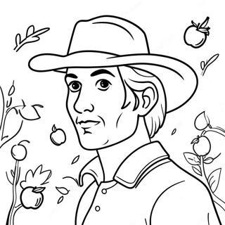 Johnny Appleseed Värityssivu | Johnny Appleseed värityssivu