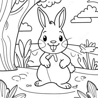 Peter Rabbit puutarhassa värityssivu | Beatrix Potter värityssivu