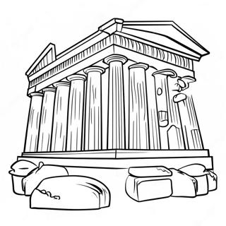 Parthenonin värityssivu | Parthenon värityssivu
