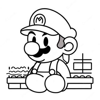 8 Bit Mario Värittämissivu | 8 Bit Mario värityssivu