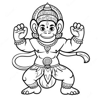 Hanuman värityssivu | Hanuman värityssivu