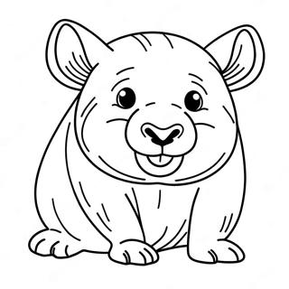 Wombat Värittämissivu | Wombat värityssivu