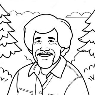 Bob Ross värityssivu | Bob Ross värityssivu