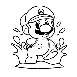 Jää Mario värityssivu | Jää Mario värityssivu