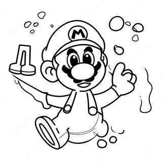 Siisti jää Mario seikkailun värityssivu | Jää Mario värityssivu