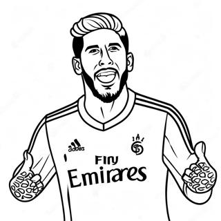 Sergio Ramos Juhlimassa Maalia Värittämissivu | Sergio Ramos värityssivu