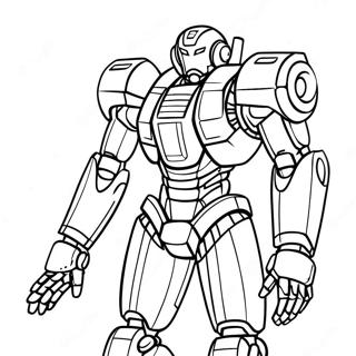 Shinji Ikari Mech-puvussa Värittämissivu | Evangelion värityssivu