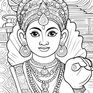 Hindulainen Värittämissivu | Hindu värityssivu