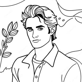 Edward Cullen kimaltelee auringossa värityssivu | Edward Cullen värityssivu