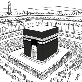 Kaaba Mekassa -värityssivu | Hajj värityssivu