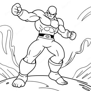 Jiren taisteluasennossa Värittämissivu | Jiren värityssivu
