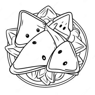 Herkkä hamantaschen täyte värityssivu | Hamantaschen värityssivu