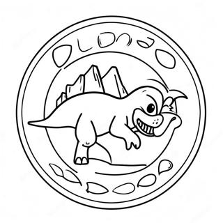 Dinoco-logo -värityssivu | Dinoco värityssivu