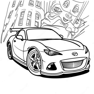 Mazda Urheiluauto Värittämissivu | Mazda värityssivu