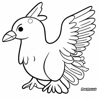 Articuno lumihiutaleiden kanssa värityssivu | Articuno värityssivu
