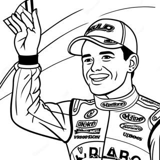 Kyle Larson voittoisalla radalla värityssivu | Kyle Larson värityssivu